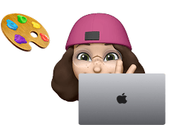 Maya at her laptop
